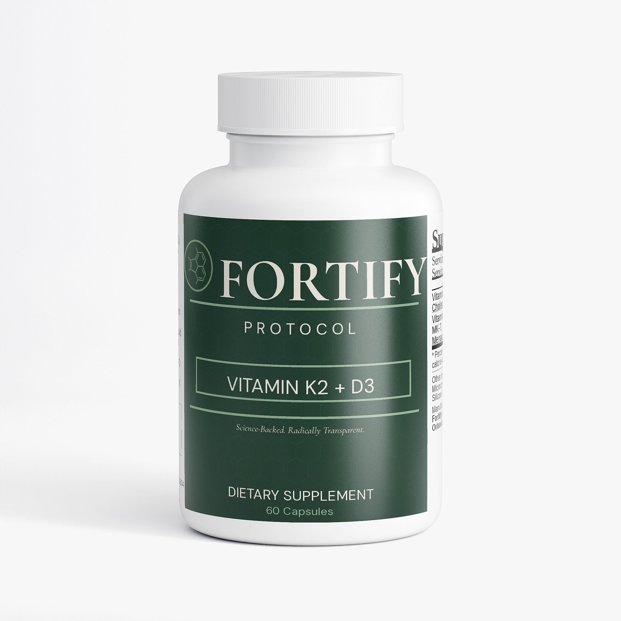 Fortify Protocol Vitamin K2+D3 Bone & Heart Support - Front View
